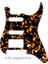 4ply Siyah Inci Stili Pleroo Gitar Pickguard- Floyd Rose Tremolo Köprüsü ile Urew Delikleri Strat Için Paf Humbucker Tek Hss Kazıma Plakası (Yurt Dışından) 4