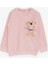 Kız Çocuk Sweatshirt Ayıcık Aksesuarlı 1.5-5 Yaş, Somon Melanj 1
