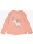 Kız Çocuk Uzun Kollu Tişört Unicorn Baskılı 1-4 Yaş, Somon 4