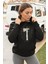Pamuklu Tarz Oversize Kadın Kapşonlu Sweatshirt 1