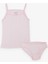 Kız Çocuk Atlet & Slip Takım Jakarlı 3-11 Yaş, Pembe 1