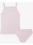Kız Çocuk Atlet & Slip Takım Jakarlı 3-11 Yaş, Pembe 2