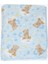 Breeze Golden Yenidoğan Bebek Battaniyesi Emboss Kabartma Ayıcık Desenli Mavi 1
