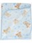Breeze Golden Yenidoğan Bebek Battaniyesi Emboss Kabartma Ayıcık Desenli Mavi 2
