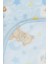Breeze Golden Yenidoğan Bebek Battaniyesi Emboss Kabartma Ayıcık Desenli Mavi 4