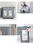 Bordo Tarzı Home Rolling Slim Katlanabilir Çamaşır Sepeti Organizatör Kirli Giysi Sepetleri Evrensel Tekerlekli 2 Bölme (Yurt Dışından) 5
