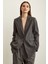 Slim Fit Blazer Ceket Gri 2