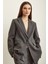 Slim Fit Blazer Ceket Gri 3