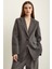 Slim Fit Blazer Ceket Gri 4