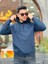 Lacivert Fell Better Nakışlı Kapşonlu Üç Iplik Oversize Sweatshirt 5