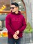 Bordo Fell Better Nakışlı Kapşonlu Üç Iplik Oversize Sweatshirt 2