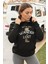 Pamuklu Tarz Oversize Kadın Kapşonlu Sweatshirt 1