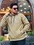Haki Fell Better Nakışlı Kapşonlu Üç Iplik Oversize Sweatshirt 1