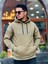 Haki Fell Better Nakışlı Kapşonlu Üç Iplik Oversize Sweatshirt 2