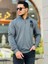 Antrasit Üç Iplik Fermuarlı Nakış Detaylı Regular Fit Sweatshirt 1