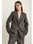 Slim Fit Blazer Ceket Gri 1