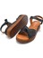 Kadın Comfort Deri Sandalet Siyah 2216403Y 5