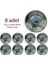 8 Adet 20 cm Çirtikli Metal Hamam Tası 1