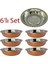 Çirtikli Bakır Çerezlik 6’lı Set 1