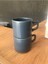 8 cm Stackable Çay Fincanı Mat Mavi 2 Li 1
