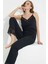 Ip Askılı Dantelli Kadın Pijama Takımı Siyah 1