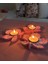 Mor Villa Mum Üçlü Yaprak Mumluk,Dekoratif Mumluk,Tealight Mumluk,Hediyelik Eşya 3