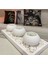 Mor Villa El Yapımı 3'lü Beton Tabaklı Beton Mumluk Set Beton Tealight Set Mumlar Dahildir 5