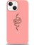 iPhone 13 Kılıf Hd Baskılı - Pembe Yılan 1