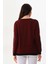 Kadın Desenli Uzun Kol Bluz 23519 Bordo 4