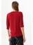 Kadın Desenli Bisiklet Yaka Bluz 23582 Bordo 4