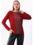 Kadın Desenli Uzun Kol Bluz 23525 Bordo 3