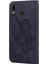 - 9117 Samsung Galaxy A20/A30 Kabartmalı Kelebek Çiçek Deri Folyo Cüzdan Bilek Kayışı Kart Yuvaları Tutucu Çevirmeli Telefon Kılıfı (Yurt Dışından) 5