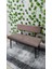 Siyah Metal Ayaklı Metal Kasalı Sırtlı Mutfak Salon Antre Yatak Odası Balkon Puf Bank Bench Oturak 3