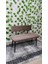 Siyah Metal Ayaklı Metal Kasalı Sırtlı Mutfak Salon Antre Yatak Odası Balkon Puf Bank Bench Oturak 5