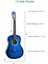 CG-34BL Kaliteli 34 İnç 1/2 Juniur Çocuk Gitarı 4-8 Yaş Arası + Çanta Capo Nota Sticker Askı Pena Metod 3