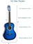 CG-36BL Kaliteli 36 İnç 3/4 Juniur Çocuk Gitarı 8-12 Yaş Arası + Çanta Askı Capo Nota Sticker Pena Metod 3