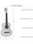 CG-270WH Beyaz Renk Klasik Gitar 4/4 Yetişkin Boy Sap Ayarlı Full Set 3