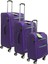 Mor Kabin (Küçük) Orta ve Büyük Boy Üçlü Carry-On Lüks Kumaş Valiz Seti ES0055 1