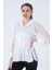 Beyaz Transparan Kol Detaylı Bluz 3972459.15 4