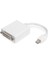 Mini Displayport (Dp) Dvı-I Adaptörü, Kablolu, Mini Dp Erkek - Dvı-I (24+5) Dişi, 0.15 Metre, Dp 1.1A Uyumlu, Dp 1.2 Uyumlu, 2x Zırhlı, Ul, Ce, Nikel Kaplama, Beyaz Renk 1
