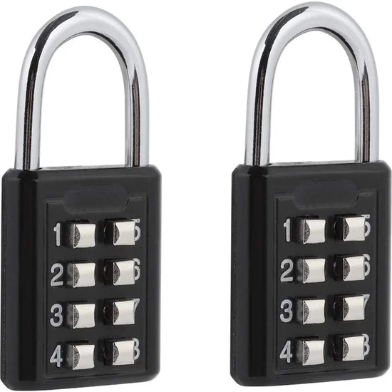 Xolo 2 Adet 8 Şifreli Akıllı Kilit Basmalı Şifreli Kilit Ofis Dolap Bagaj Valiz Çanta Güvenlik Kilit XLK412