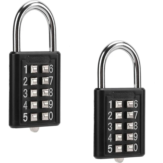 Xolo 2 Adet 10 Şifreli Akıllı Kilit Basmalı Şifreli Kilit Ofis Dolap Bagaj Valiz Çanta Güvenlik Kilit XLK413
