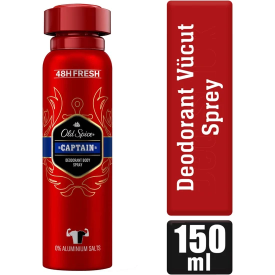 Old Spice Captain Erkekler İçin Sprey Vücut Deodorantı 150 ml