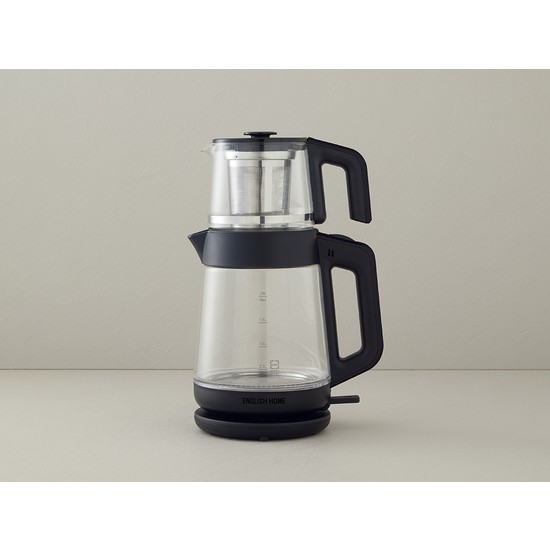 English Home CMK 6001 Cam Çay Makinesi ve Kettle Siyah