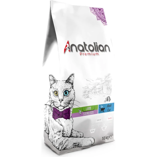 Anatolian Premium Sterilised Lamb Kuzulu Kısır Kedi Maması 10 kg