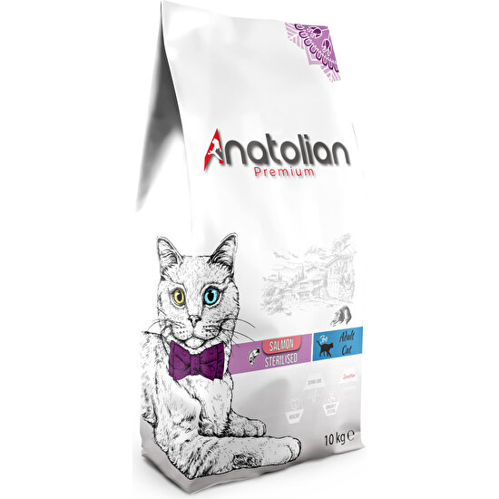 Anatolian Premium Somon Etli Kısırlaştırılmış Kedi Maması 10 kg