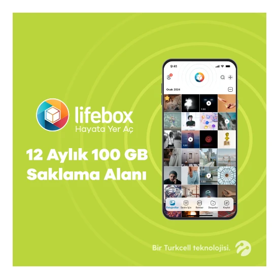 Lifebox 12 Aylık 100GB Saklama Alanı