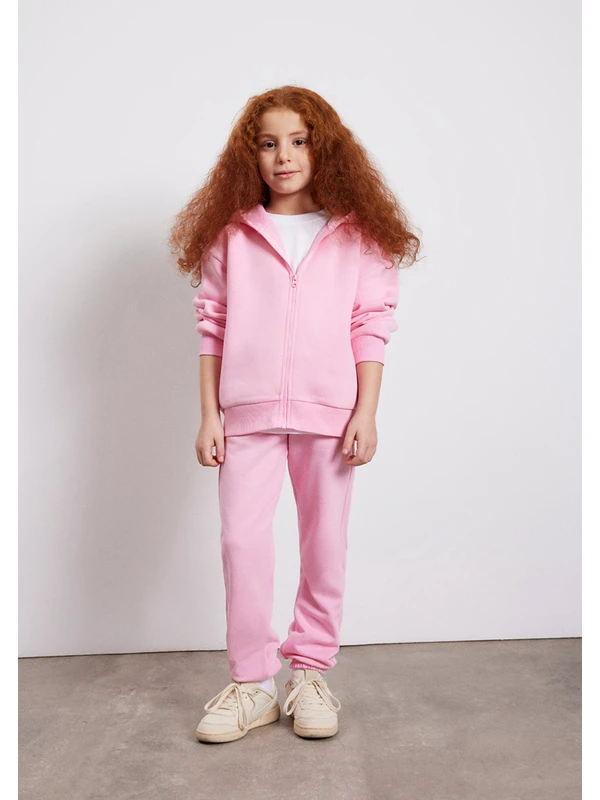 Mavi Kapüşonlu Pembe Basic Sweatshirt 7S10002-70984