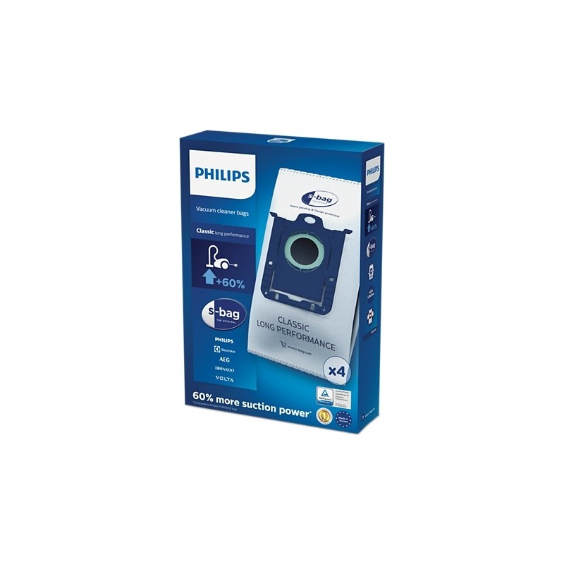 Philips s-bag FC8021/03 Elektrikli Süpürge Toz Torbası 4 Adet Alerjenleri Hapseden Filtre Özelliği Uzun Süreli Kullanım - Piinti Fiyat Karşılaştırması