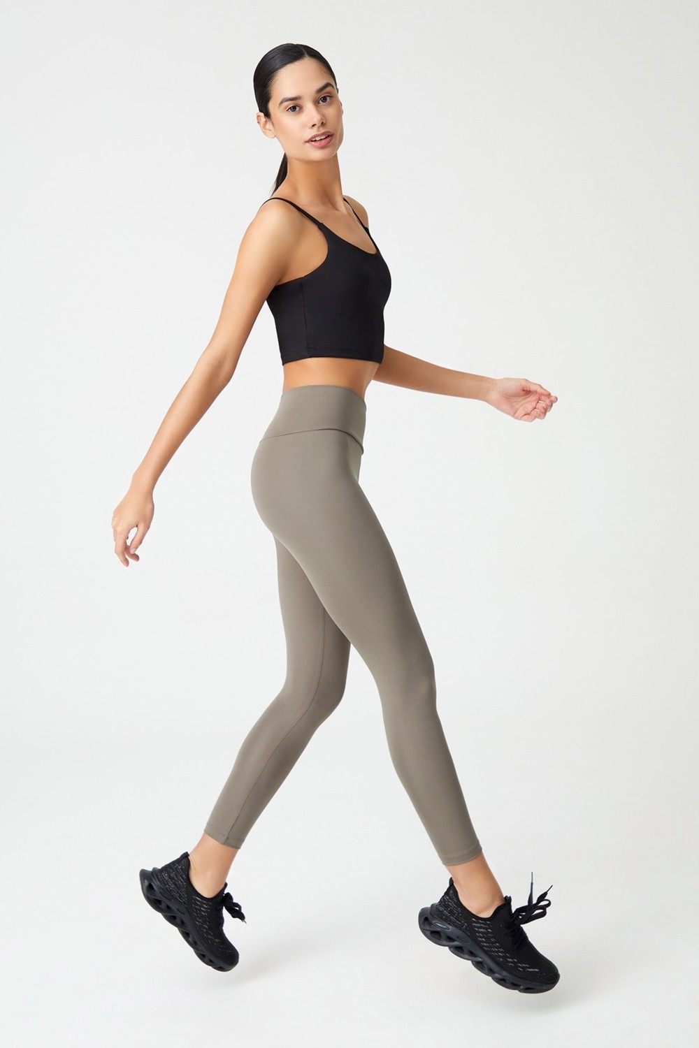 Los Ojos Siyah Çapraz Bel Detaylı Cross Waist Tayt Envelope görsel 5